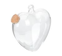 NUOBESTY Bouteille en Verre Transparente 16 CM Bouchon en Bois Récipient Décoratif Multifonction pour Origami et Paysage Bouteille Vide Suspendue pour Décoration Intérieure et Présents