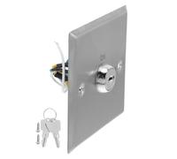 NUOBESTY Bouton D’Urgence à Clé en Acier Inoxydable Interrupteur à Clé pour Porte Automatique Bouton de Sortie Sécurisé pour Contrôle D’Accès Déverrouillage Momentané Adapté aux