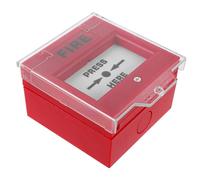 NUOBESTY Bouton d'alarme incendie avec détection de bris de verre, sortie d'urgence, bouton de déverrouillage, bouton d'alarme manuel avec capot de protection pour l'incendie et la protection contre