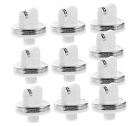 NUOBESTY Bouton De Commande Chauffe-eau à Gaz Plastique Blanc, Réglage Température, Remplacement Rapide, Accessoires De Sécurité, Lot De 10 Pièces Pour Cuisinière Gaz, Usage Domestique