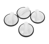 NUOBESTY Bouton De Commande Pour Lave-linge, Actionneur De Sélection De Vitesse En Plastique Blanc, Minuterie Pratique, Compatible Multi-marques, Lot De 4 Pièces, Accessoires Pour Machine à Laver