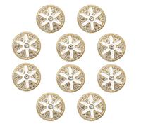 NUOBESTY Boutons Ronds Métal 25 Mm Dorés Pour Manteau En Laine, Lot 10 Pcs, Accessoires Couture Pour Pardessus, Usage Vestimentaire Hiver, Décoration Mode Saison Froide