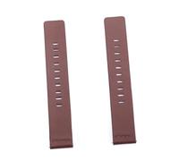 NUOBESTY Bracelet De Montre Cuir Marron Avec Boucle Argentée Compatible Gear Et Deuxième Génération