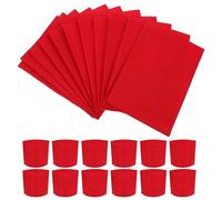 NUOBESTY Brassard de Capitaine 30 Pièces Rouge en Tissu et Port Facile Identification Instantanée pour Leaders et Volontaires pour Écoles et Marches