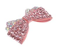 NUOBESTY Breloque de Chaussure Nœud Papillon en Cristaux Rose, Décoration Amovible et Polyvalente pour Chaussures et Paquet, pour Fêtes et Événements Spéciaux
