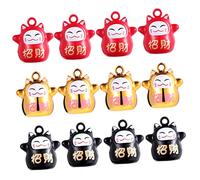 NUOBESTY Breloques Clochettes Chat Japonerie 18 Pcs Multicolores 15 Mm Ensemble 3 Couleurs pour Création Bijoux Artisanaux Animaux Porte-clés Présents Fête DIY