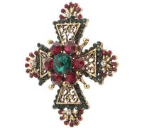 NUOBESTY Broche Croix en Alliage de Zinc Cristaux Simulés Accessoire Chic pour Robes et Pulls pour Demoiselles D’honneur et Fêtes