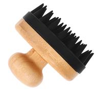NUOBESTY Brosse à Shampoing Cuir Chevelu en Silicone Noir Brosse de Tête Exfoliante et Masseuse Compacte et Légère pour Massage Quotidien et Nettoyage Profond des Cheveux