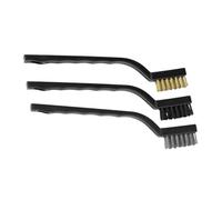 NUOBESTY Brosse de Nettoyage Aquarium 3 Pièces, Grattoir Métallique Compact -, Outil Professionnel pour Entretien Quotidien, Brosse Stable et Ergonomique pour Aquarium Domestique