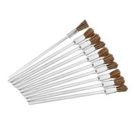 NUOBESTY Brosse Métallique pour Perceuse 10 Pièces Poils de Crin de Cheval Manche Allongé 100 MM Fil Acier Inoxydable et Cuivre Accessoire de Nettoyage pour Circuits Imprimés et