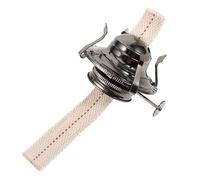 NUOBESTY Brûleur de Lampe à Pétrole en Métal Gris Foncé Socle et Mèche de Remplacement pour Lampe à Huile Ancienne Usage Intérieur et Extérieur