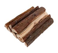 NUOBESTY Bûches de Bois Décoratives en Sapin 25 Cm Écorce, Lot de 8 Pièces pour Cheminée et Barbecue Extérieur, Bois de Chauffage Sec Naturel pour Foyer Intérieur et Jardin