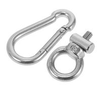 NUOBESTY Butée de Rail 304 Acier Inoxydable avec Crochet à Ressort 4x40 Mm pour Auvent Camping-Car Caravane Bateau Kayak, Accessoire Polyvalent et Résistant pour Fixation Extérieure