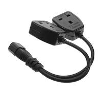 NUOBESTY Câble Alimentation Y Splitter à Double Prise UK Broches Connecteur Noir pour Routeurs Disques Durs Ordinateurs et Moniteurs