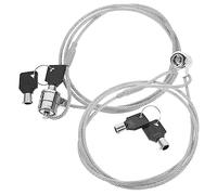 NUOBESTY Câble Antivol pour Ordinateur Portable Sécurité 2 Pièces 1,2 m Câble De Verrouillage Léger Résistant Alliage Usage Extérieur Bureau Voyage Noir