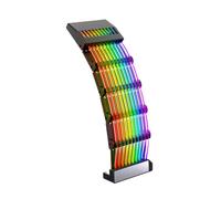 NUOBESTY Câble D’Extension Alimentation RGB Gainé 24 Broches pour Ordinateur, Éclairage Argb Synchronisé, Usage Informatique Modding, Compatible Boîtier Tour, Noir Multicolore Lumineux
