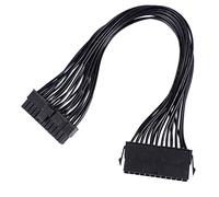 NUOBESTY Câble d'alimentation ATX 24 Broches pour Carte Mère Pc, Extension 30 Cm 18awg Cuivre Pur, Usage Interne Informatique, Connexion Sécurisée Verrou, Compatible 20 4 Broches