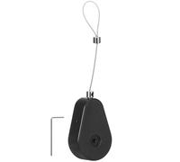 NUOBESTY Câble de Sécurité Rétractable en Acier 1 Mètre Noir Verrouillage Automatique Corde Anti-Perte pour Télécommande et Protection Antivol Boîtier Robuste Usage Industriel et