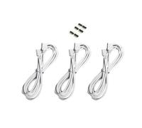 NUOBESTY Câble D'extension pour Bande LED Rgb 4 Broches Blanc, Facile à Installer sans Soudure, Câble en Cuivre et Pvc, Longueur 2 Mètres, Double Tête, Pack de 3 Pièces Couleur Aléatoire