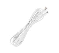 NUOBESTY Câble Téléphonique 4 Conducteurs Rj11 à Cordon de pour Téléphone Fixe Rallonge de 6P4C pour Modem et Fax Compatible Ligne Fixe Blanc