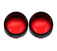 NUOBESTY Cache Clignotant Moto Compatible avec Modèles 883 XL1200 Boîtier de Clignotant Noir et Rouge Protection Optique Résistante aux Chocs pour Phare Amélioration Visibilité Nocturne