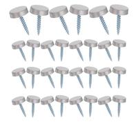 NUOBESTY Cache-vis en Acier Inoxydable 304 Brossé 16 Mm, Lot de 30 Sets de Sets de Pièces, Vis Décoratives pour Miroirs, Fixation Mobilier, Capuchons de Vis pour Panneaux et Enseignes,