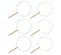 NUOBESTY Cadre D’éventails Chinois en Fer pour Débutants 6 Pièces DIY