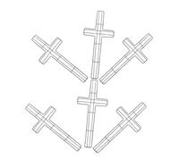 NUOBESTY Cadre de Couronne en Métal Noir 40x18 Cm Support Croix 6 Pièces pour Décoration Murale de Pâques Couronne DIY Accessoire Décoration Intérieure