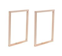 NUOBESTY Cadre en Bois Naturel Khaki pour Toile de Peinture, Barres D'étirement DIY Faciles à Installer, 2 Sets de Barres D'écartement Sécurisées pour Atelier Artistique