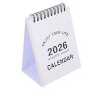 NUOBESTY Calendrier à Poser avec Espace Mémo Agenda Organisateur pour Bureau Maison ou École Design Minimaliste Blanc