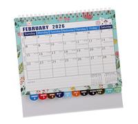NUOBESTY Calendrier de Bureau Floral Format Planificateur Annuel Spiralé avec Reliure Métallique Design Artistique Papier Lisse Résistant pour Bureau et École