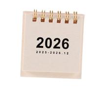 NUOBESTY Calendrier de Mini Beige Design Flexible pour Utilisation Debout Mural pour Planification à Maison