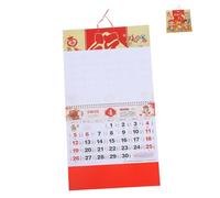 NUOBESTY Calendrier Mural Chinois Calendrier à Suspendre avec Art Phases Lunaires et Fêtes Traditionnelles pour Décoration de Maison ou Bureau