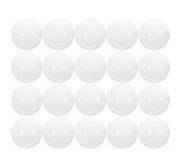 NUOBESTY Capsules Vides Transparentes et Blanches pour Distributeur Automatique, 20 Pièces, Mini Balles en Plastique Réutilisables, Adaptées aux Loisirs Créatifs et Événements Festifs