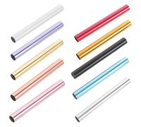 NUOBESTY Capuchons Métalliques pour Stylos à Ongles 10 Pcs Protection Anti-Poussière pour Nail Art Accessoires Manucure Professionnels et Domicile Multi Couleurs