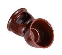 NUOBESTY Caquelon à Fondue au Chocolat en Céramique Marron Chauffe-beurre pour Fondue au Fromage 1 Pièce Accessoire Cuisine pour Trempette et Cuisson Maison