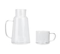 NUOBESTY Carafe à Eau Froide en Verre Borosilicaté 1300ml Couvercle Amovible, Grosse Capacité pour Jus et Boissons, Bouilloire de Conservation pour Usage Quotidien et Réception