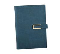 NUOBESTY Carnet de Notes Cuir Bleu Profond Protège Documents pour Pages Professionnelles Support Stylo Intégré Journal Décriture Classique pour Bureau Pages