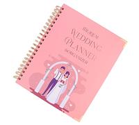 NUOBESTY Carnet de Planification de Mariage Pratique Carnet Mémoire Décoratif Calendrier Compte Mariage pour Mariée de Fiançailles