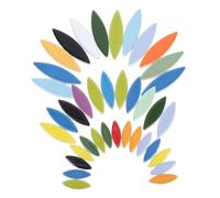 NUOBESTY Carreaux De Céramique Colorés 100g Pour Loisirs Créatifs Adultes, Tesselles Rondes En Céramique Pour Décoration Diy Intérieure Et Extérieure, Kits Mosaïque Polyvalents