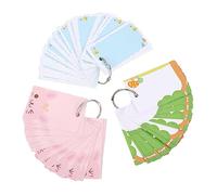 NUOBESTY Cartes de Mots Dessin Animé de Cartes Éducatives Multifonctions pour Accessoires Pratiques pour Apprentissage et Notes pour École et Voyage