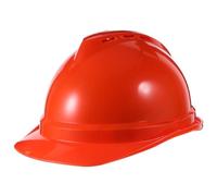 NUOBESTY Casque de Chantier Renforcé en ABS Orange Ventilé Sangle Réglable Casque de Sécurité Anti-Écrasement pour Travail en Usine et Chantier Protection Tête Confortable et Légère