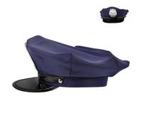 NUOBESTY Casquette Octogonale de Policier pour Cosplay, Spectacle et Fête | Polyester Stable, Taille Unique Facile à Porter, Style Simple et Beau, Accessoire Bleu