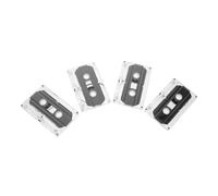 NUOBESTY Cassette Audio Vierge 30 Avec Boîtier Plastique Transparent, Lot De 4 Pour Enregistreurs Microcassettes, Usage Pédagogique Et Musique, Format Compact Rétro, Public Festif Couleur Transparente