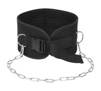 NUOBESTY Ceinture de Lestage Musculation Design Ergonomique et Boucle Épaisse Noire avec Chaîne Longue et Musculation Maximale du Dos pour Entraînement de Traction