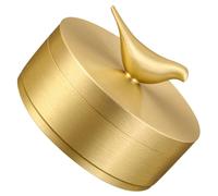 NUOBESTY Cendrier de Table Laiton avec Couvercle Résistant à Usure Accessoire Maison Moderne Pratique et Décoratif pour Bureau et Salon