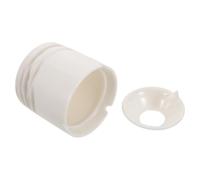NUOBESTY Cendrier en Céramique Blanc avec Couvercle, Cendrier Rond Décoratif et Stable, Surface Facile à Entretenir, Maison Voyages