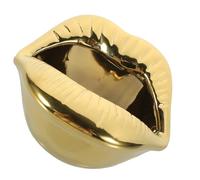 NUOBESTY Cendrier en Céramique Forme Lèvres Bronze Ancien, Cendrier Créatif pour Cigarettes, Accessoire Maison Décoratif Antidérapant, Bureau, Bar ou Restaurant, Design Original et Stable