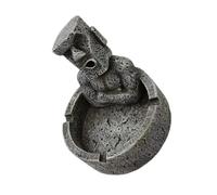 NUOBESTY Cendrier Moai en Résine Rétro pour Décoration de Bureau, Facile à Nettoyer, Figurine de Statue de Pierre de Pâques, pour Anniversaire et Bibliothèque