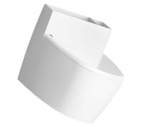 NUOBESTY Cendrier Mural en Acier Inoxydable Blanc Couvercle Compartiment à Eau Anti-Vent Design Original de Toilettes pour Salle de Bain Bureau et Maison 1 Pièce